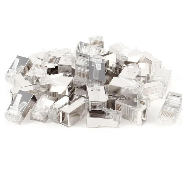 4616 Cat6 Rj45 100 lü Jack Kablo Network Ucu Konnektör ürün görseli 1
