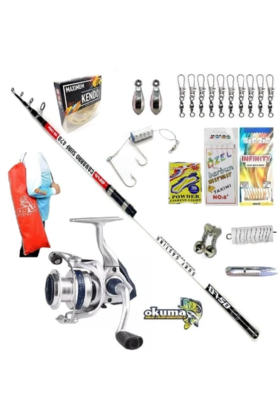 Okuma Aria 8000 420cm 100-200gr Camarro Surf Profesyonel Kıyı Olta Takımı Seti ürün görseli 1