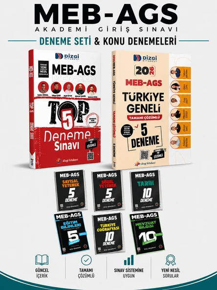 Dizgi Kitap 2026 MEB AGS Türkiye Geneli Deneme & EVP Akademi AGS Deneme Seti ürün görseli 1