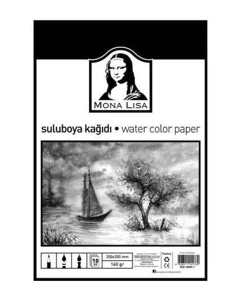 Mona Lisa Sulu Boya Kağıdı Dokulu Resim Kağıdı 160Gr 25X35Cm 10Lu ürün görseli 1
