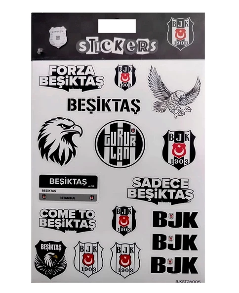Beşiktaş Forza Sticker Sheet Karışık Orijinal Lisanslı ürün görseli 1