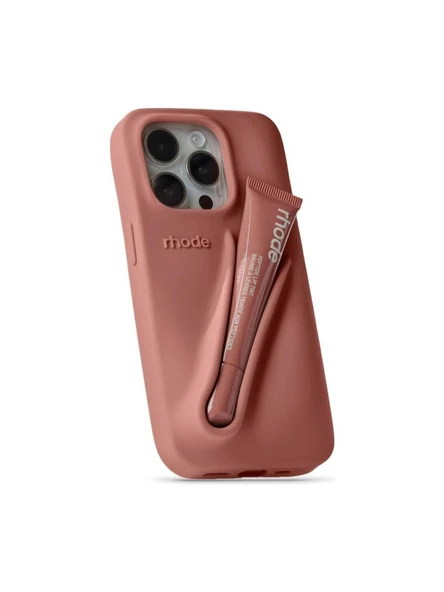 Rhode iPhone 15 Pro Max Uyumlu Rhode Summer Premium Silikon Lip Case Telefon Kılıfı + Ruj ürün görseli 1