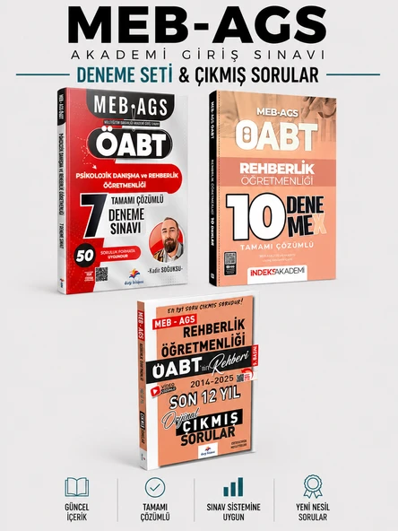 Dizgi Kitap 2026 ÖABT Rehberlik 7 Deneme + Çıkmış Sorular & İndeks ÖABT Rehberlik Deneme Seti ürün görseli 1