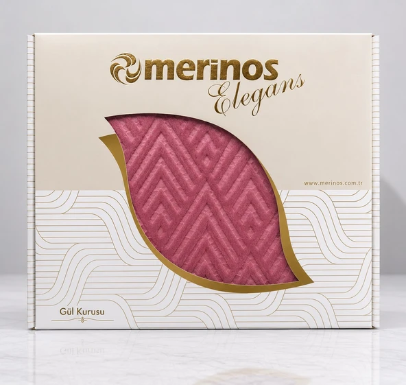 MERİNOS Elegans Tek Kişilik Battaniye Gül Kurusu ürün görseli 1