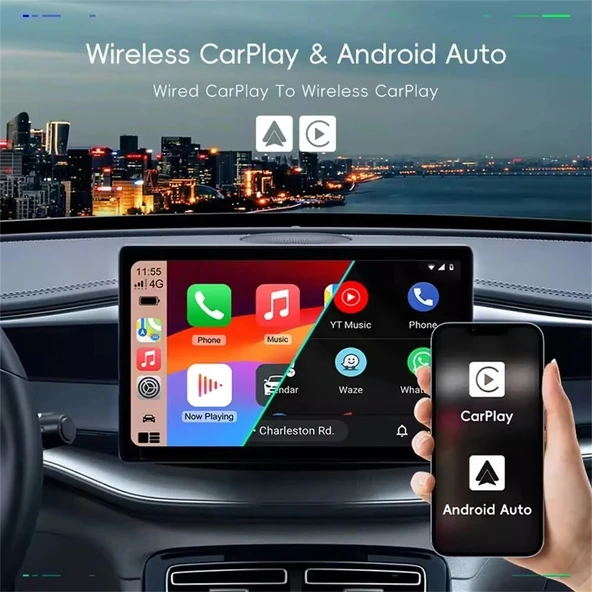 Yeni Nesil USB 4in1 Kablosuz CarPlay & Android Auto Smart Box - Resim 4