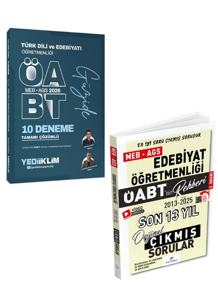 2026 ÖABT Türk Dili ve Edebiyatı 10 Deneme & Dizgi Kitap Çıkmış Sınav Soruları Seti ürün görseli 1