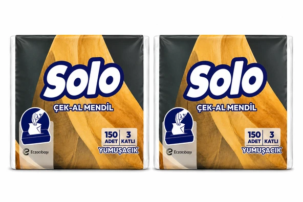 Solo Çek-Al Mendil (2 ADET )150'Lİ 3 Katlı Yumuşak Mendil ürün görseli 1