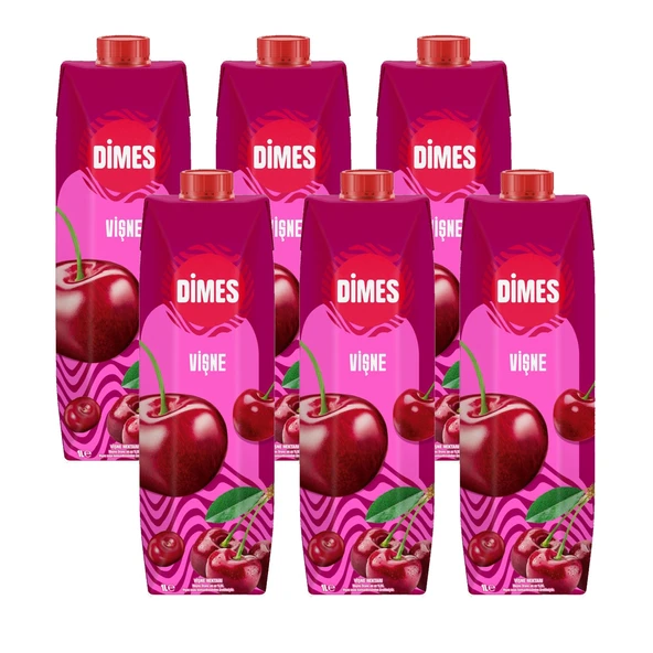 Dimes Vişne Meyve Suyu 1 Lt x 6 Adet ürün görseli 1