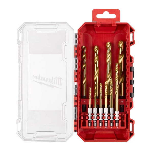 Mlwaukee Red Hex Girişli HSS-G Tin Metal Matkap Ucu Seti 10 Parça ürün görseli 1