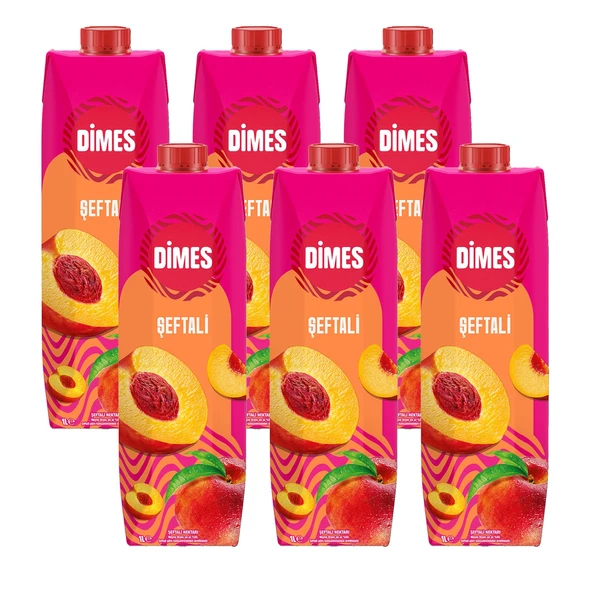 Dimes Şeftali Meyve Suyu 1 Lt x 6 Adet ürün görseli 1