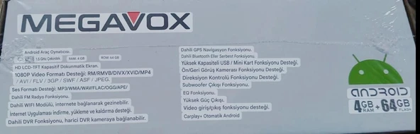 MEGAVOX MGX-5101 5 İNCH DUAL KNOBS CAMERA DAHİL ANDROİD TEYP - Resim 2