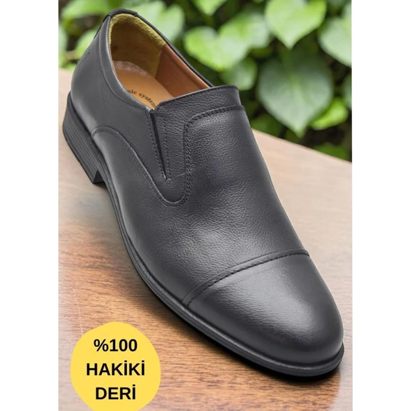 692 Hazır Rahat Taban İçi Dışı Deri Erkek Ayakkabı Bağcıksız Klasik Erkek Ayakkabı ürün görseli 1