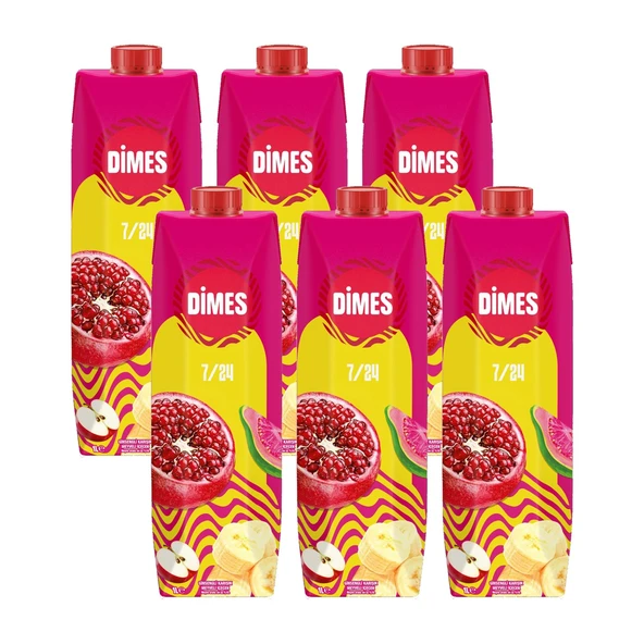 Dimes 7/24 Enerji Karışık Meyve Suyu 1 Lt x 6 Adet ürün görseli 1