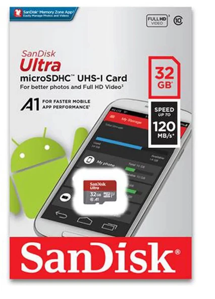 SanDisk Ultra 32GB SDSQUA4-032G-GN6MN microSDXC UHS-I 120MB/S Hafıza Kartı ürün görseli 1