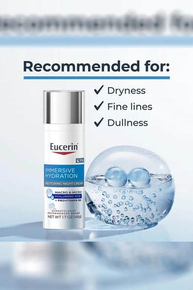 Eucerin Immersive Hydration Nemlendirici Gece Kremi 48GR - Resim 7