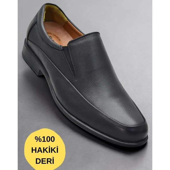 882 Hazır Rahat Taban İçi Dışı Deri Erkek Ayakkabı Bağcıksız Klasik Erkek Ayakkabı ürün görseli 1