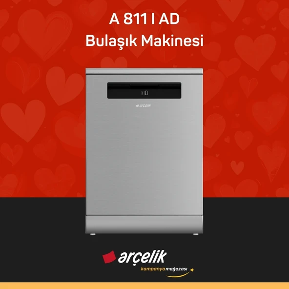 ARÇELİK A 811 I AD Yapay Zekalı Diamond Serisi Solo Bulaşık Makinesi ürün görseli 1