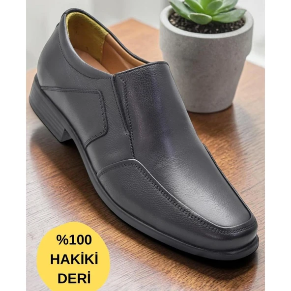 717 Hazır Rahat Taban İçi Dışı Deri Erkek Ayakkabı Bağcıksız Klasik Erkek Ayakkabı ürün görseli 1