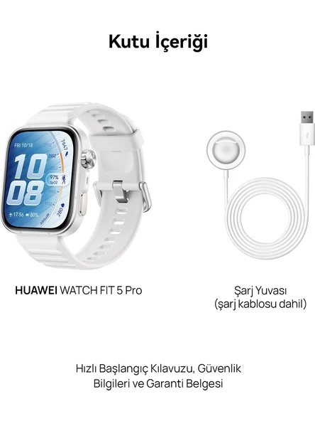 Huawei Watch Fit 5 Pro Beyaz - Resim 4