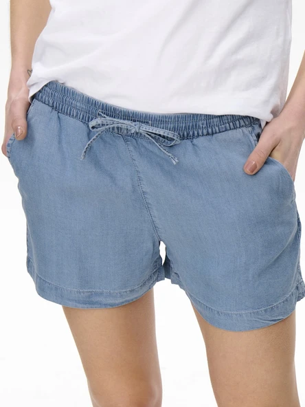 ONLY Tencel Kumaş Kısa Bayan Şort 15226321 - Resim 5
