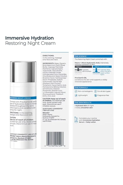 Eucerin Immersive Hydration Nemlendirici Gece Kremi 48GR - Resim 3