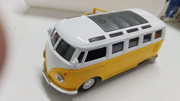Oyuncak Metal Model 1 / 36 Çek Bırak Sarı 1963 VOLSWAGEN T1 BUS MİNİBÜS ürün görseli 1