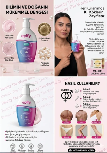 %100 Organik İçerikli Tüy Dökücü Krem - Hassas Bölgeler İçin Doğal Bakım 250ml ürün görseli 1