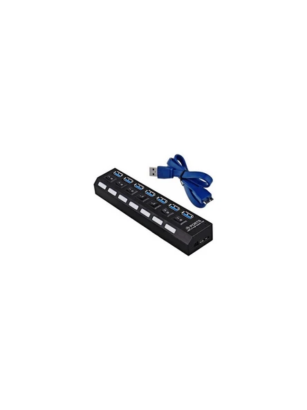 Alfais 4581 7 Port USB 3.0 Hub Çoklayıcı Çoğaltıcı Switch ürün görseli 1