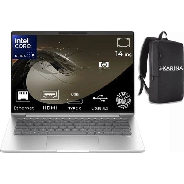 HP Elitebook 640 G11 Ultra 5 125U B2PK3ES-K19 64GB 2tb Intel Graphics Freedos 14" Wuxga Notebook ürün görseli 1