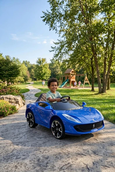 Favori GT 12V Vitesli Işıklı Sesli Bluethooth Destekli Emniyet Kemerli Akülü Araba ürün görseli 1