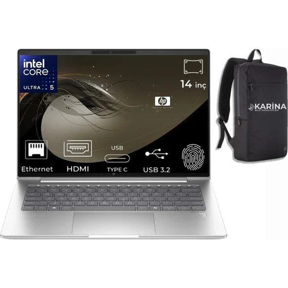HP Elitebook 640 G11 Ultra 5 125U B2PK3ES-K18 48GB 2tb Intel Graphics Freedos 14" Wuxga Notebook ürün görseli 1