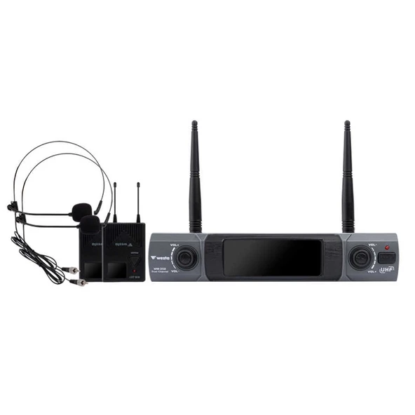 WESTA WM-202T 1 RECEIVER +2 YAKA MIKROFON SETI ürün görseli 1