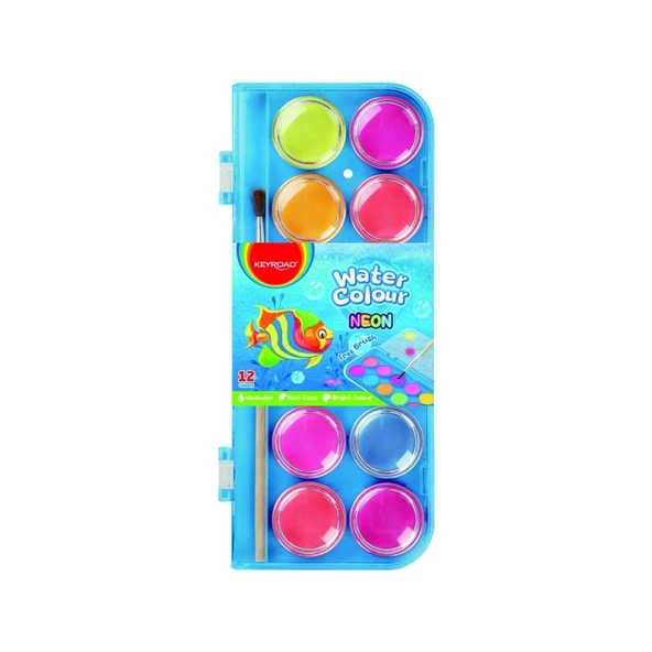 Keyroad.Kr972801.12'Li Neon Renk Suluboya.28 Mm 424999 ürün görseli 1