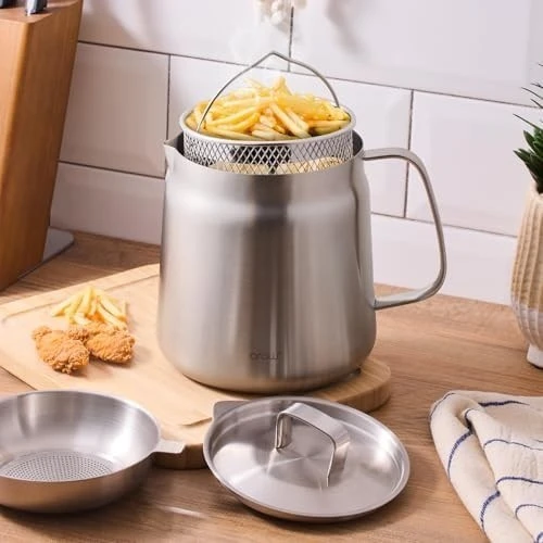 Arow Booster Çelik Kızartma Potu 2 Litre - Resim 2