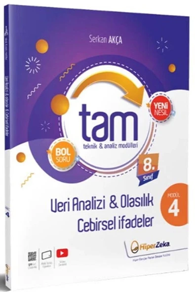 8.SINIF TAM MATEMATİK 4 VERİ ANALİZİ HİPERZEKA ürün görseli 1