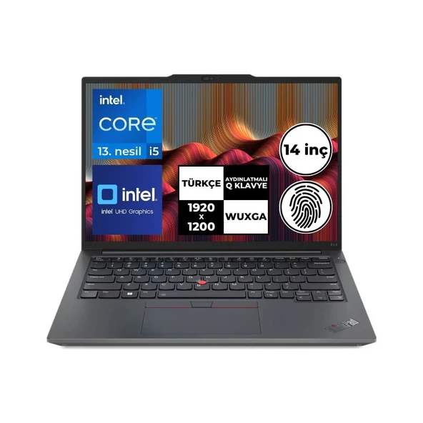 Lenovo Thinkpad E14 Gen5 I5-1335U 40 GB Ram 2 Tb SSD 14'' Freedos 21JK0005TX KT29 ürün görseli 1