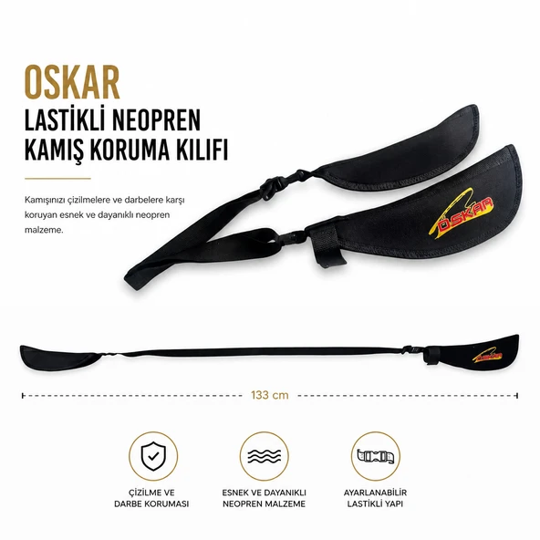 Oskar Lastikli Neopren Kamış Koruma Kılıfı ürün görseli 1