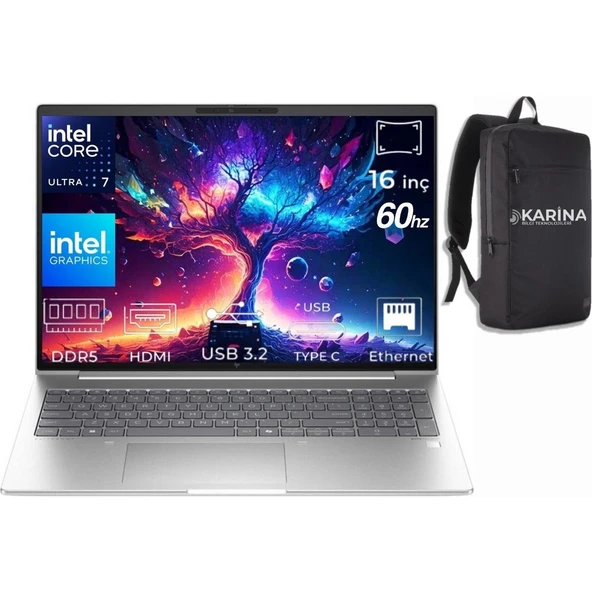 HP Elitebook 660 G11 Ultra 7 155U 9C004EA-K22 96GB 4tb Intel Graphics Freedos 16" Wuxga Notebook ürün görseli 1