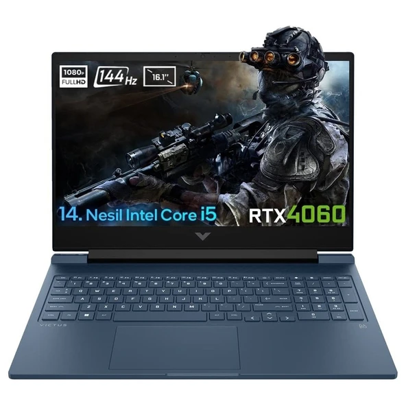 HP Victus 16-R1057NT Intel Core I5-14500HX 9J260EA FR69 64 GB Ddr5 512 GB SSD Rtx 4060 8gb 16,1" 144Hz Full Hd Yok (Free Dos) Gaming Laptop ürün görseli 1