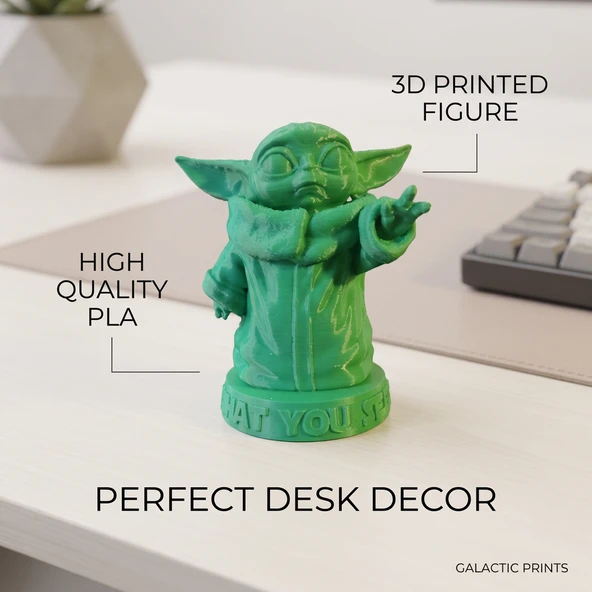baby yoda Figür 9 cm  Yeşil Renk ürün görseli 1