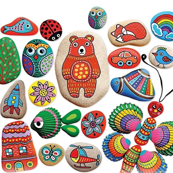 5307 Taş Boyama - Stone Painting / +6 yaş - Resim 3