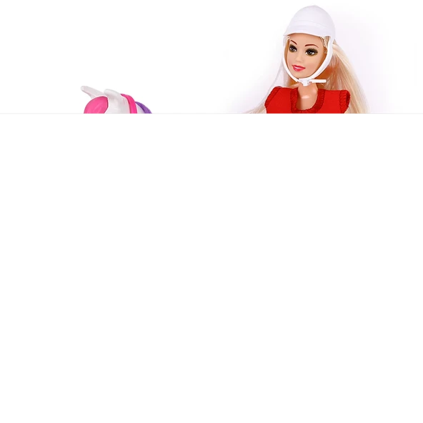 Jasmine Atlı Bebek Beyaz-Pembe - Resim 2