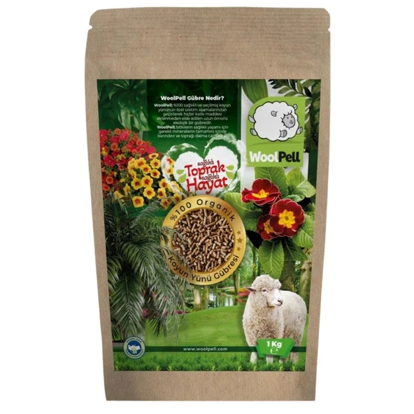 Woolpell Organik Koyun Yünü Gübresi 1 kg ürün görseli 1