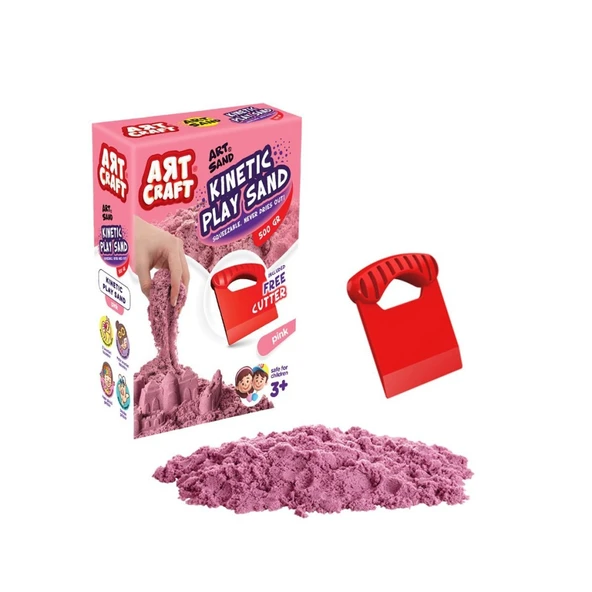 03688 NessiWorld AKSESUARLI PEMBE KİNETİK OYUN KUMU 500 GR ürün görseli 1