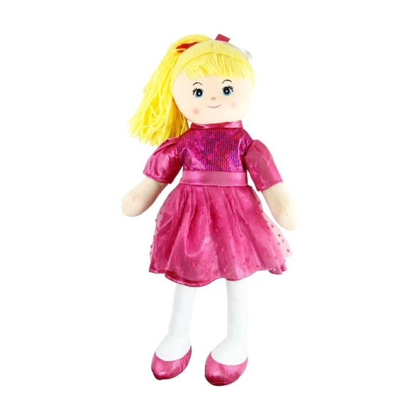 AY950C Parlak Elbiseli Bez Bebek 50 cm -Vardem - Resim 2
