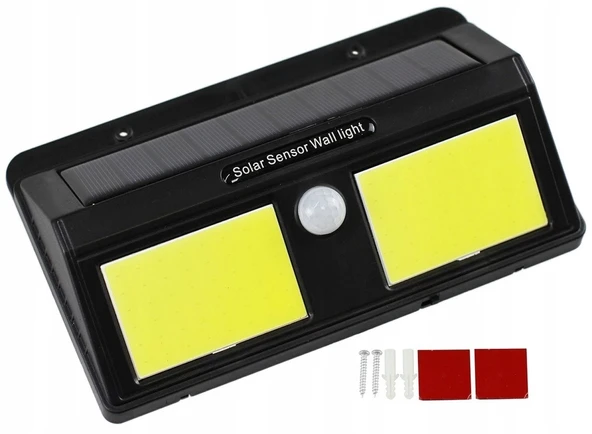 Solar Güneş Enerjili Sensörlü 96 Cob Led Aplik Duvar Tipi Led Lamba ürün görseli 1