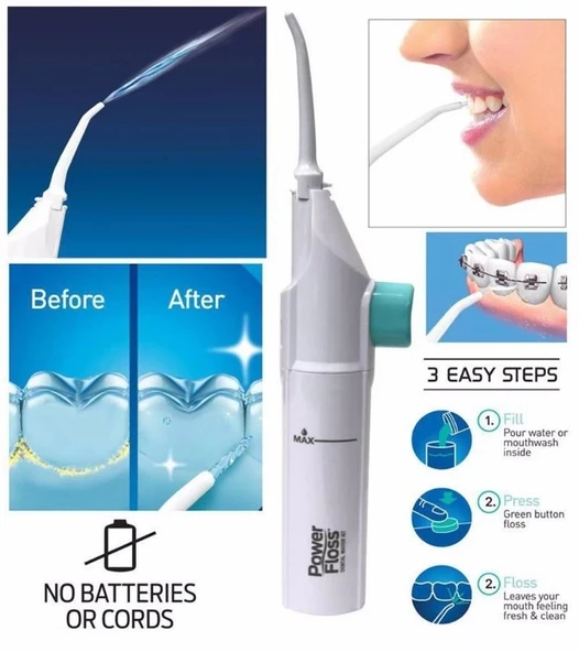 Portatif Tasarım Power Floss Mekanik Diş Ve Ağız Temizleme Aleti ürün görseli 1