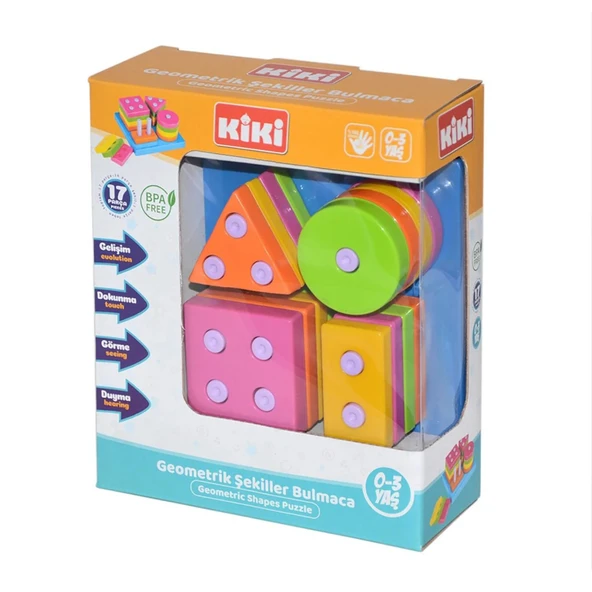 Kiki Geometrik Şekiller Bulmaca AE-1410 ürün görseli 1