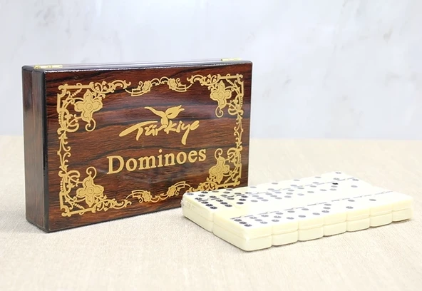 Ahşap Kutulu Domino Oyunu Alk4220 ürün görseli 1