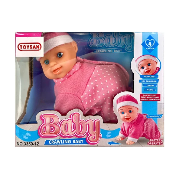 Pilli Emekleyen Sesli Bebek - Resim 2